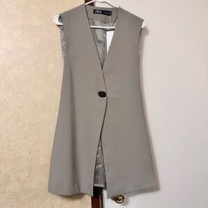 Zara Gray Sleeveless Vest